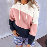 Color Block Tie Dye Long Sleeves Hoodie