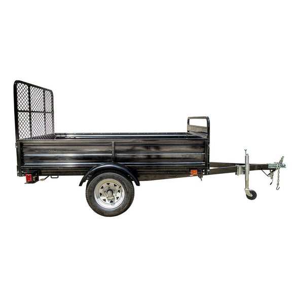 Detail K2 MMT5X7-DUG 5 ft. x 7 ft. Multi Purpose Utility Trailer Kits with Drive Up Gate (Black powder-coated)