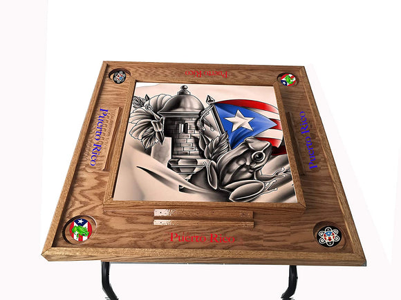 Puerto Rico Domino Table Símbolos Bóricua
