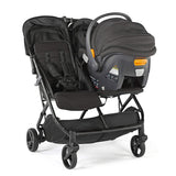 r 3Dpac CS+ Double Stroller, Lightweight One-Hand Compact Fold, Carseat Compatible, Black