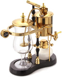 Belgian/Belgium Luxury Royal Family Balance Siphon/Syphon Coffee Maker. Elegant Double Ridged Fulcrum with Tee handle (Egyptian Black & Gold)