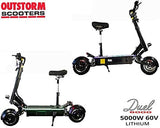 MAXX 60MPH Ultra High Speed Electric Scooter for Adults Foldable, 5000W Power Dual Motor| 60V /38.5Ah Battery | 83 Miles Range | Grade 30°