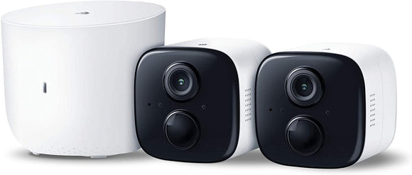 Kasa 2 Camera Home Security System Wireless Outdoor & Indoor | Siren | Night Vision | HD 1080p | Motion Detection | Rechargable | Works w/Alexa and Google (KC310S2)