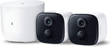 Kasa 2 Camera Home Security System Wireless Outdoor & Indoor | Siren | Night Vision | HD 1080p | Motion Detection | Rechargable | Works w/Alexa and Google (KC310S2)