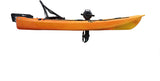 Riot Mako 10' ft Kayak with Impulse Pedal Drive, Deluxe, Yellow/Orange