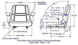 14845 Comfort Ride Mower Seat with Armrests