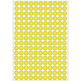 Office Pack Multi-purpose Labels Round 8mm Yellow (2211)