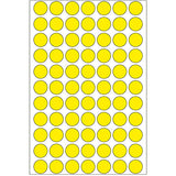 Office Pack Multi-purpose Labels Round 13mm Yellow (2231)