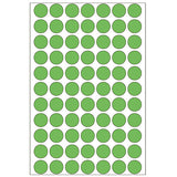 Office Pack Multi-purpose Labels Round 13mm Green (2235)