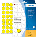 Office Pack Multi-purpose Labels Round 19mm Yellow (2251)