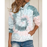 Tie Dye Long Sleeves Hoodie