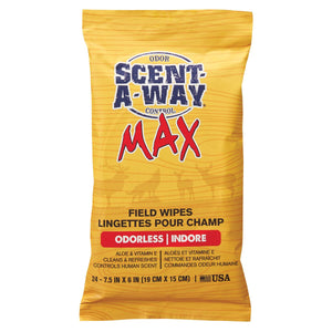Scent-A-Way MAX Field Wipes, 24-Pack