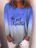 Print Round Neck Long Sleeves Sweatshirt