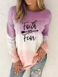 Print Round Neck Long Sleeves Sweatshirt