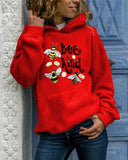 Animal Print Long Sleeves Hoodie