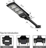 LOVUS 6000LM Solar Street Light, LED Solar Power Street Light with Motion Sensor and Light Control Super Bright, ST60-039