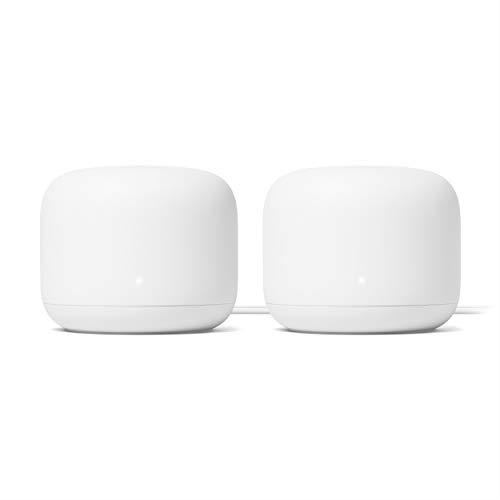Google Nest Wifi –  AC2200 – Mesh WiFi System –  Wifi Router – 4400 Sq Ft Coverage – 2 pack