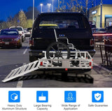 Aluminum Cargo Carrier, 50"x29.5" Hitch Mounted Wheelchair Scooter Mobility Carrier Medical Lift Rack Ramp, 500 lbs Weight Capacity