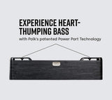 Signature Series S35 Center Channel Speaker (6 Drivers) | Surround Sound | Power Port Technology | Detachable Magnetic Grille, Black