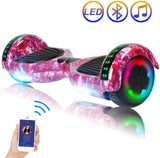 Hoverboard Self Balancing Scooter 6.5" Two-Wheel Self Balancing Hoverboard with Bluetooth Speaker and LED Lights Electric Scooter for Adult Kids Gift UL 2272 Certified – Fun Edition
