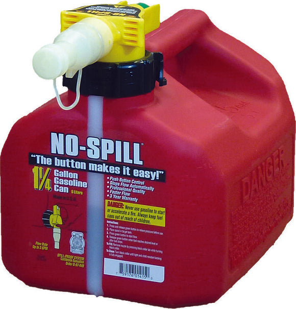 No-spill – Gas Can 1.25 Gal 7.5x8x10 – 1415