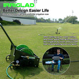 Mechanical Fully Automatic Irrigation Garden Hose Reel Cart, 131Ft Retractable Water Planting Truck with Convenient Hose Guide, Irrigation for Gardens, Lawn, Farm, Pasture
