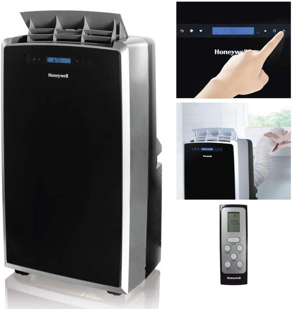 MM14CCS Portable Air Conditioner with Fan & Dehumidifier with Thermal Overload Protection, 14000 BTU White, Black/Silver