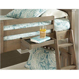 NE Kids Highlands Twin Loft Bed with Full Lower Bed in Driftwood