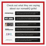 NOMADIQ Portable Propane Gas Grill | Small, Mini, Lightweight Tabletop BBQ | Perfect for Camping, Tailgating, Outdoor Cooking, RV, Boats, Travel