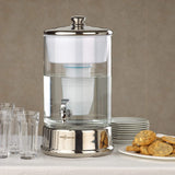 40 Cup Ready-Pour Glass Dispenser BPA-Free with Free Water Quality Meter NSF Certified to Reduce Lead and Other Heavy Metals (with 2 Extra Filters)