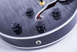 NEW GROTE 335 style Jazz Electric Guitar Flame Maple top Semi-Hollow Body Gold Hardware (black)
