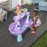 Rain Showers & Unicorns Water Table | Kids Purple Water Play Table with 13-Pc Unicorn Accessory Set