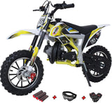 Bolt 50cc Dirt Bike Gas Dirt Bike Kids Dirt Bikes Pit Bikes Youth Dirt Pitbike with Gloves, Goggle and Handgrip,Red