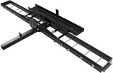 T-NS-MRC001 500-Pound Heavy Duty Motorcycle Dirt Bike Scooter Carrier Hitch Rack Hauler Trailer with Loading Ramp and Anti-Tilt Locking Device