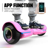 6.5 Inch Swift with Flashed Wheel Smart Self Balanceing Scooter with Music Speaker App-Enabled Hoverboard UL2272 Certificated