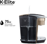 Keurig K-Elite Coffee Maker, Single Serve K-Cup Pod Coffee Brewer, With Iced Coffee Capability, Brushed Gold