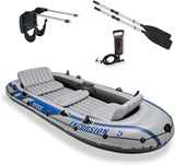 Excursion 5 Inflatable Rafting and Fishing Boat with Oars + Motor Mount