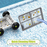 OT QOMOTOP Robotic Pool Cleaner, Rechargeable Cordless Design, 90 Mins Working Time, IPX8 Waterproof, Power Detection Technology, Built-in Water Sensor Technology, Green