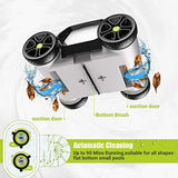 OT QOMOTOP Robotic Pool Cleaner, Rechargeable Cordless Design, 90 Mins Working Time, IPX8 Waterproof, Power Detection Technology, Built-in Water Sensor Technology, Green