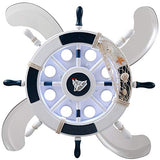 Modern LED Ceiling Light Nordic Cool Light Nautical Style Anchor Hanging Ceiling Fan with Invisible Blade Flushmount Pendant Light in White Finish for Living Room Kid's Bedroom Children's Room