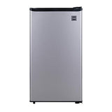RCA RFR322-B RFR322 3.2 Cu Ft Single Door Mini Fridge with Freezer, Platinum, Stainless