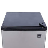 RCA RFR322-B RFR322 3.2 Cu Ft Single Door Mini Fridge with Freezer, Platinum, Stainless
