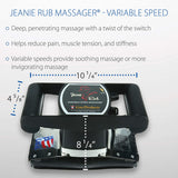 Jeanie Rub Variable Speed Massager, Deep Tissue Massage, Orbital Action for Back & Body, Professional Quality