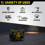 100574 4000-Watt RV Ready Digital Hybrid Inverter Generator, with Dual Fuel Technology, Black and Yellow