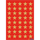 Stickers stars 5-pointed, Gold, Ø 13 mm (3412)