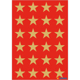 Stickers stars 5-pointed, Gold, Ø 15 mm (3413)