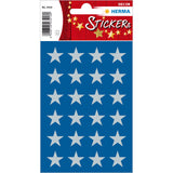 Stickers stars 5-pointed, Silver, Ø 15 mm (3418)