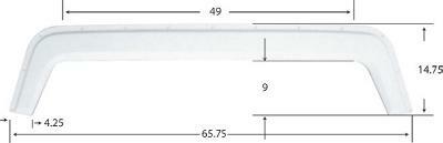 Icon Fender Skirts  Tandem Fleetwood Fs740 – Polar White – MFG NO. 01539