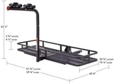 BCCB-1169-4 Steel Basket Cargo Carrier with Bike Rack, Fits 4 Bikes