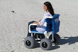 Beach/All Terrain Wheelchair, 12" Balloon Tires for Soft Sand, Easily Disassembles